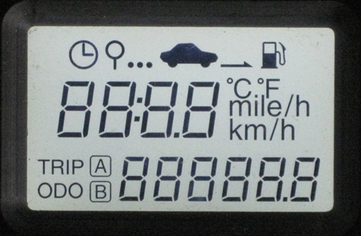 TN positive LCD module (dark characters on a light background)